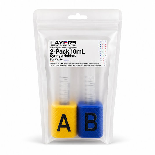 2-Pack 10mL Syringe Holders for Epoxy, Resin & Crafts